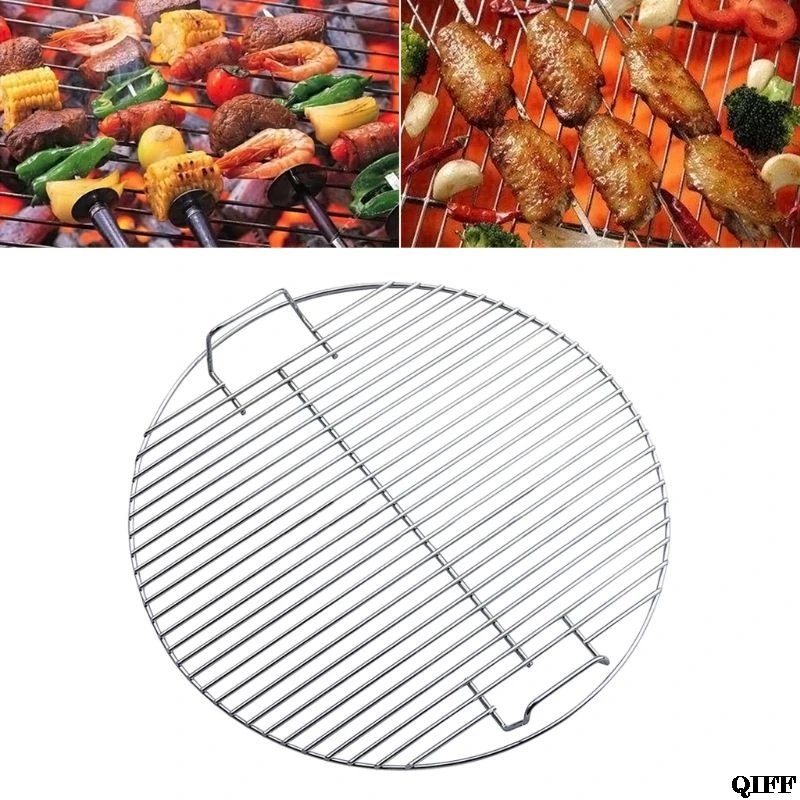 

Drop Ship Round Nonstick Heat Resistance Stainless Steel Barbecue Mesh Grill Grid Net Kitchen Cooking Outdoor Camping Tool