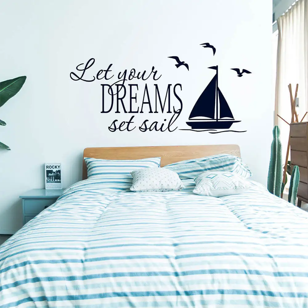 Nautical Sailing Wall Decor Nursery Nautical Quote Wall Sticker Nursery
