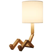 Винтажная настольная лампа с деревянным основанием из дуба, современный промышленный светильник, освещение, мебель в стиле Северной Европы