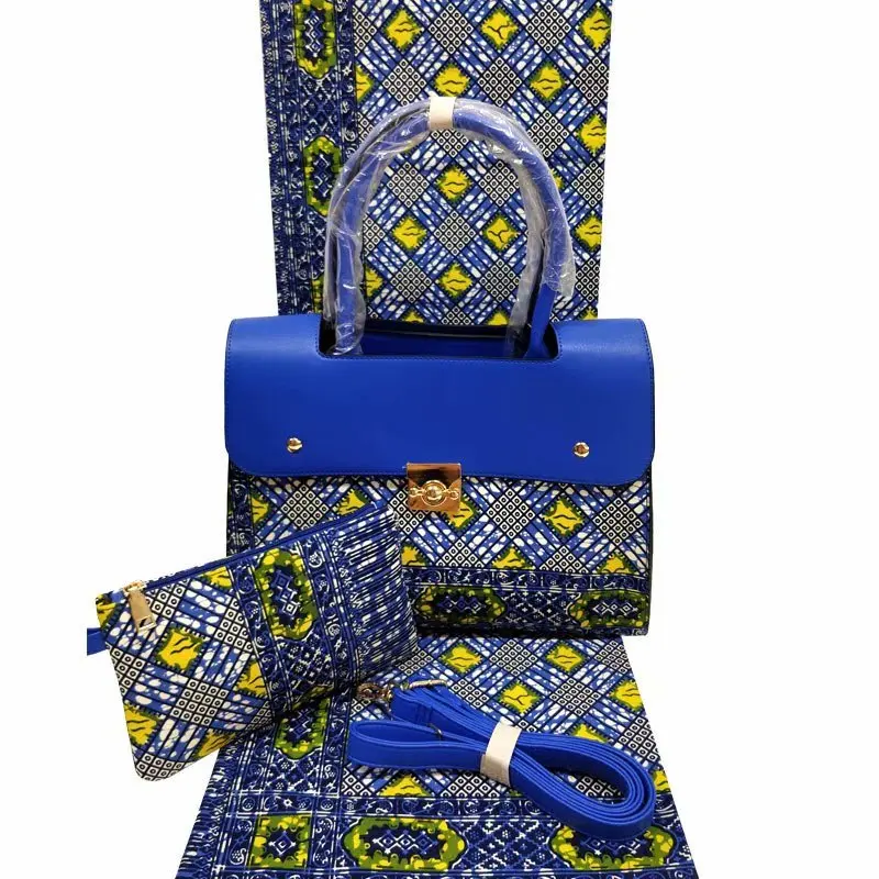 Быстрая Горячая кошельки и сумки модные сумки женские сумки африканская сумка на плечо набор Анкара восковая печать ткань