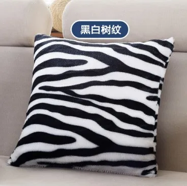 Декоративные подушки покрытия 43x43 см для ухода за ребенком для мам диванные подушки леопардовой черно-белой расцветке Тигр Жираф бархатные тканевые органайзеры домашний стул-наволочка B46 - Цвет: g