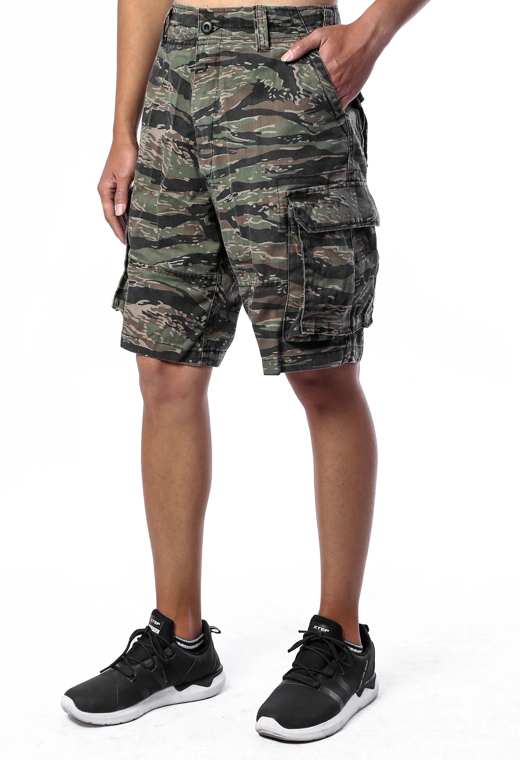 Mens Army Military Combat Camo Shorts Casual Cargo Shorts Camping Work Fishing