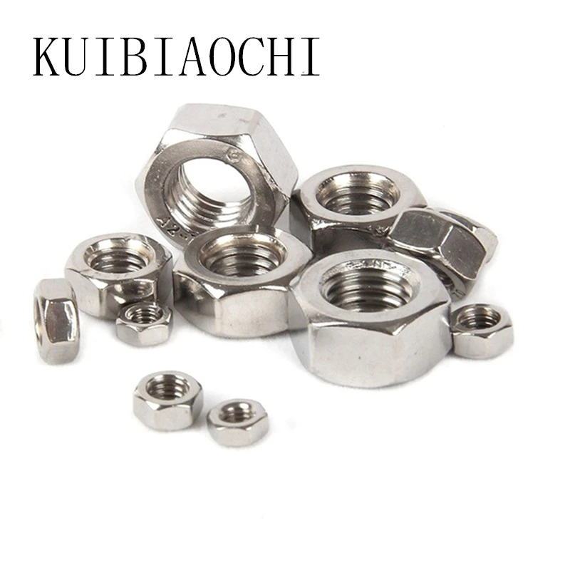 

100pcs/lot DIN934 M1.6 M2 M2.5 M3 M4 Carbon Steel Hex Nut Hexagon Nuts Metric Thread Suit For Screws Bolts HW010
