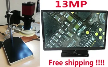 

Microscope set HD 13MP HDMI VGA Industrial Microscope Camera+130X C mount lens+56 LED ring Light+stand holder for phone Repair