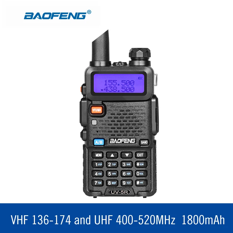 BAOFENG УФ-5r двухдиапазонная радио рация радиостанция 136-174Mhz& 400-520Mhz Baofeng UV5R ручное двухстороннее Радио