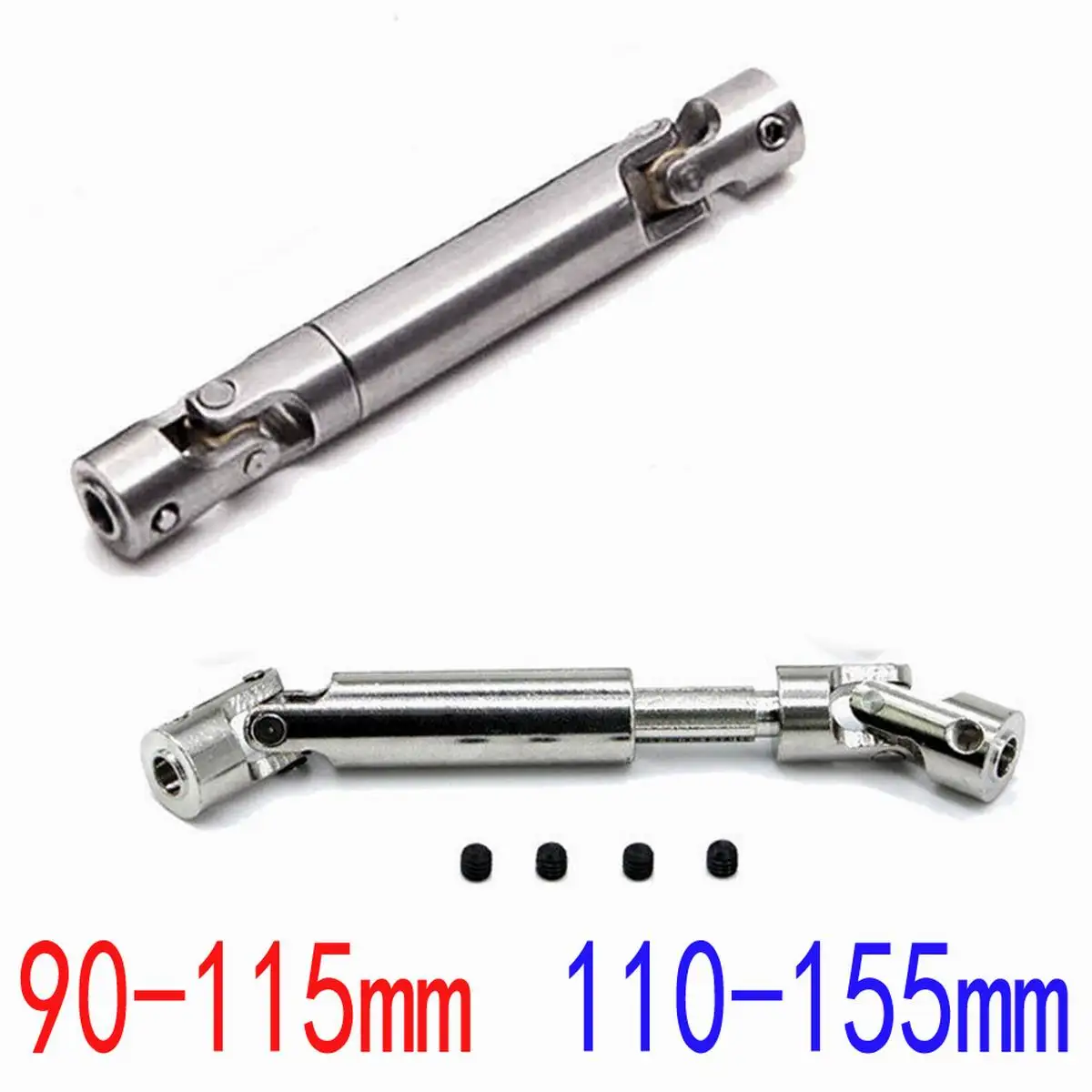 

Upgrade Stainless Steel Universal Drive Shaft With Srew CVD 90-115mm 110-155mm For 1/10 RC Car AXIAL Crawler Speed TF2 D90 SCX10