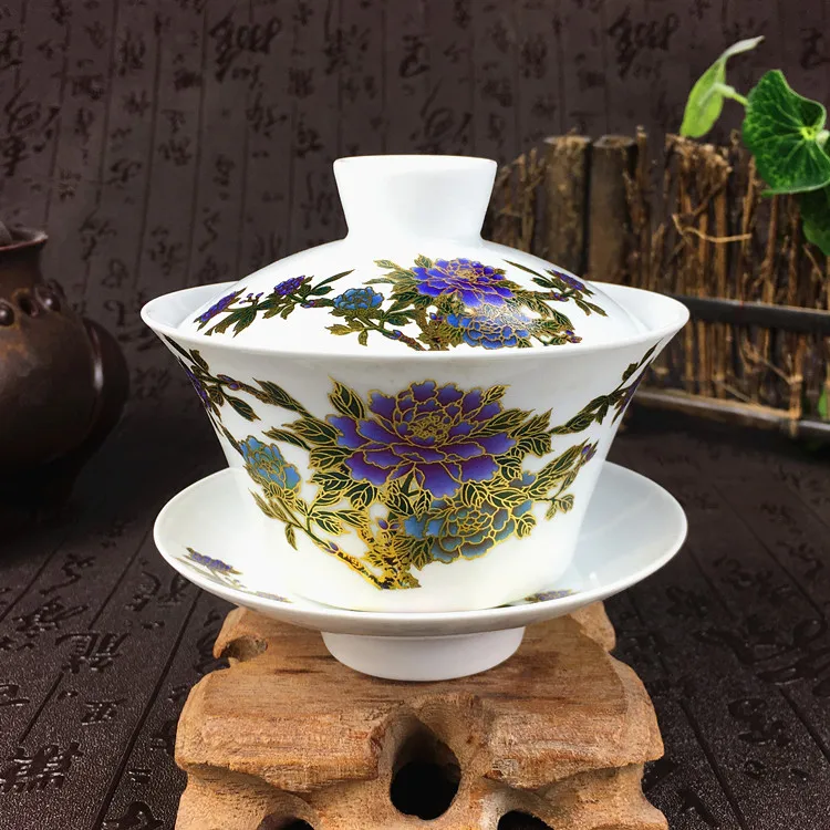 Новое поступление 230 мл китайский чайный набор, расписанный вручную, супница, меняющая цвет, Gaiwan, высокое качество, чайная чашка кунг-фу