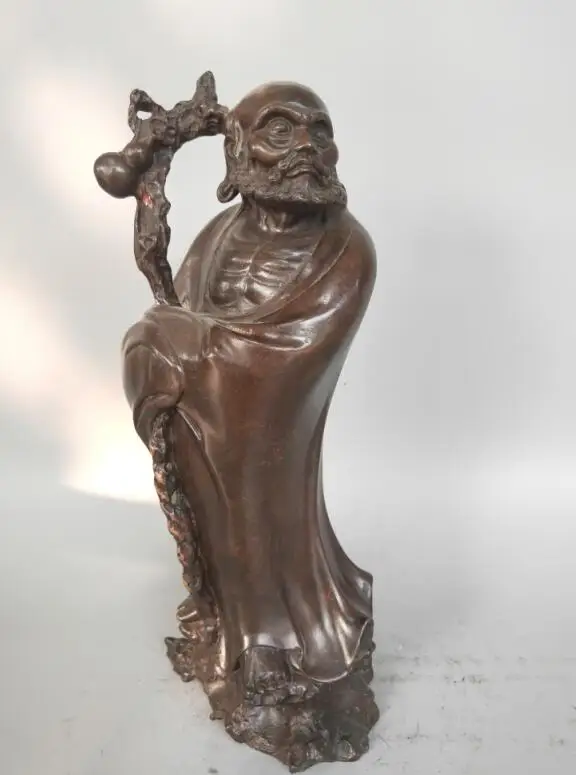 China pure brass Bodhidharma Buddha purple statuein Statues & Sculptures from Home & Garden on