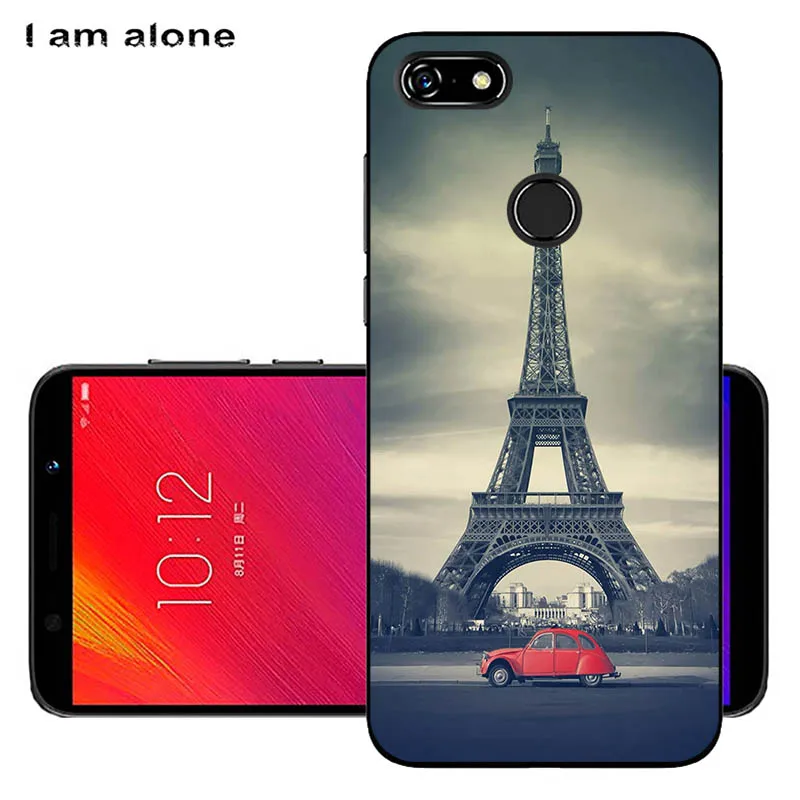 Чехлы для телефонов I am alone для lenovo A5, 5,45 дюймов, модные чехлы из мягкого ТПУ для мобильных телефонов, милые цветные цветочные чехлы для мобильных телефонов - Цвет: Black TPU S71