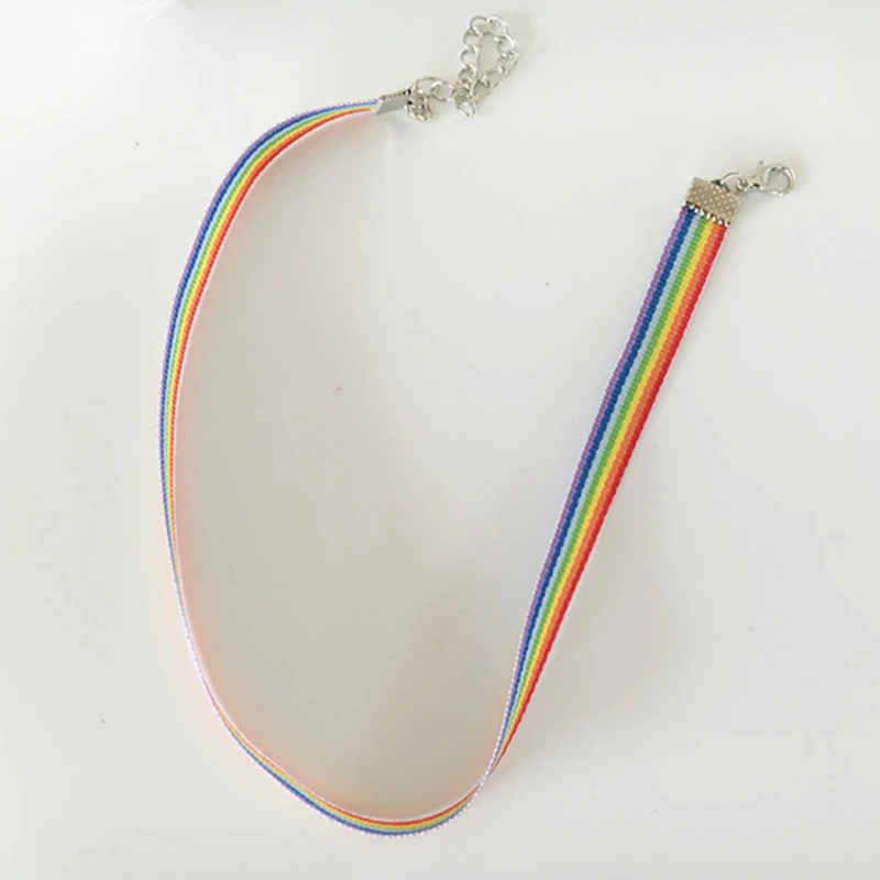 Женское Ожерелье чокер модное Радужное ожерелье в стиле панк|collier ras du cou|ribbon
