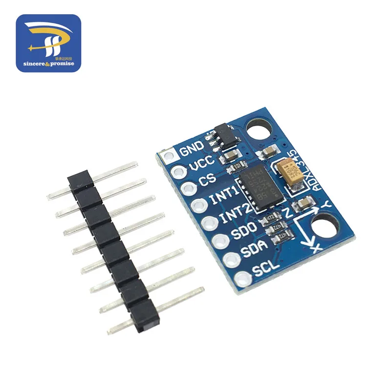 

GY-291 ADXL345 Digital triaxial acceleration of gravity inclination Module IIC / SPI transmission