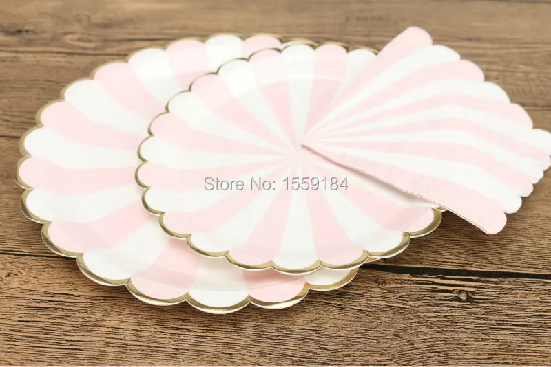 

Meri Meri Party Tableware Set Light Pink with Foil Gold Paper Cups Plates Napkins for Birthday Baby Shower 46pcs/lot