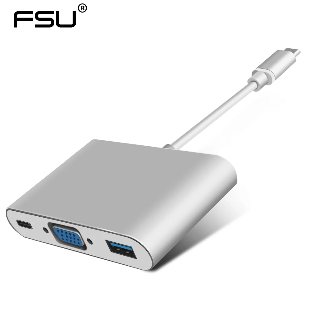 

Type C to VGA Adapter support 1080P HD USB c to VGA Converter with type c Charging interface for Macbook computer projector