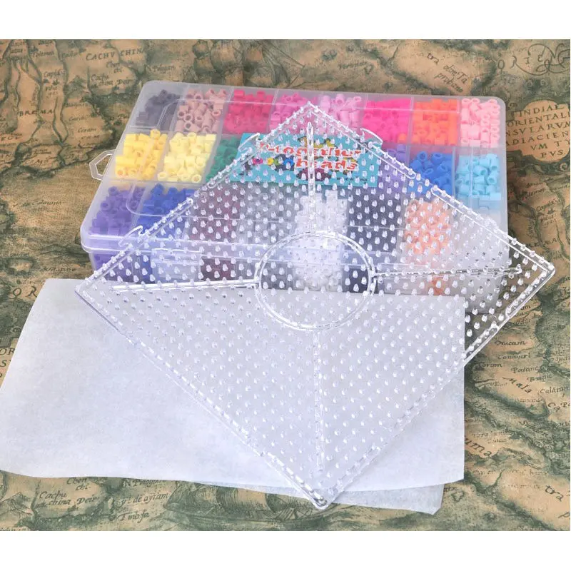 4800 набор бусин perler для игрушек 5 мм 24 цвета в коробке мини hama обучения детей