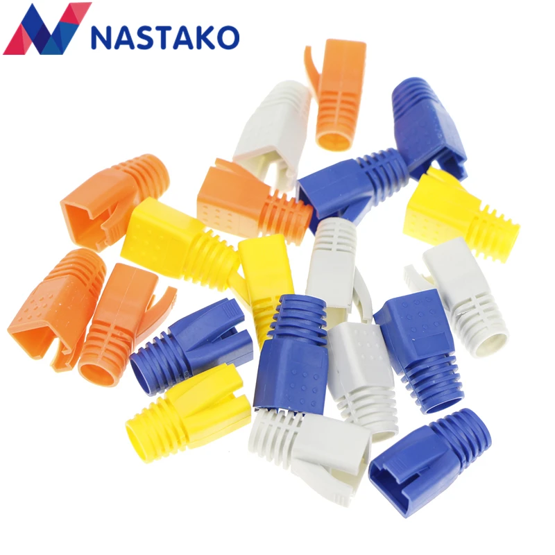 NASTAKO Colorful Cat7 RJ45 Connector Caps Cat 7 Plugs Network