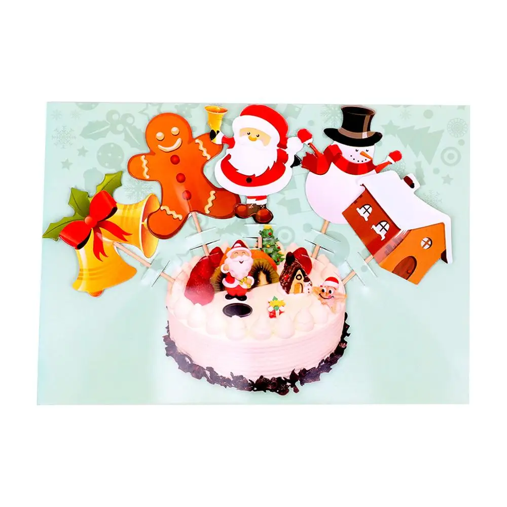 

LIFETALK 10 Pieces Christmas Party Cake Decorating Supplies Christmas Theme Design Cake Toppers