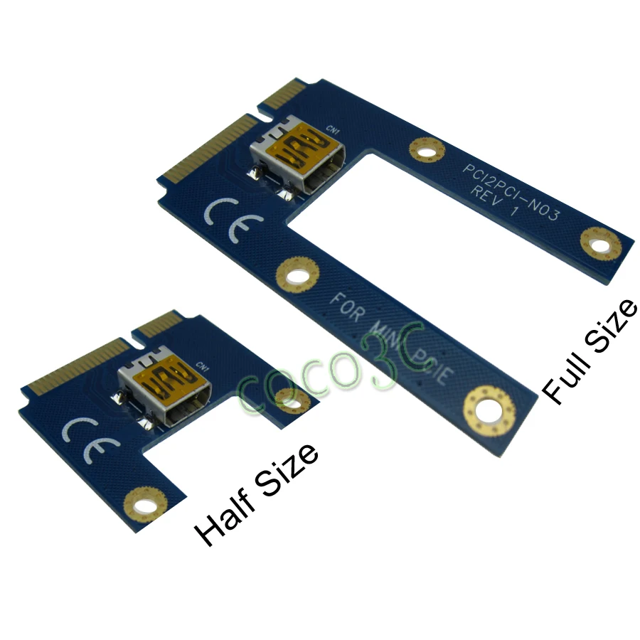 Полуразмерный/полноразмерный мини PCIe на 2 PCI 32 бит слота адаптер pci e переходная