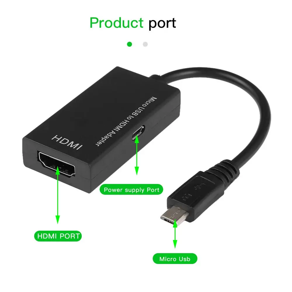 Переходник с Micro USB на HDMI штекер гнездо высокоскоростной HDTV адаптер