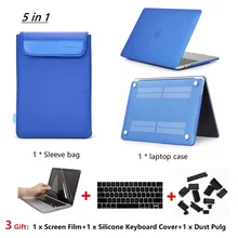 5 ni1 матовый чехол для ноутбука Cvoer с клавиатурой для Apple Macbook 13 Air с retina Touch ID модель A1932-Blue