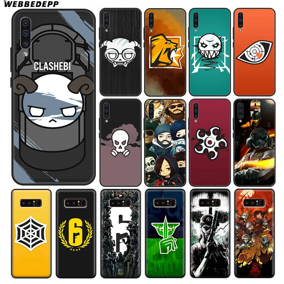 Rainbow Six Siege 6 Soft Case for Samsung Galaxy A10 A30 A40 A50 A60 A70 M10 M20 M30 M40 Note 8 9 10 Plus |