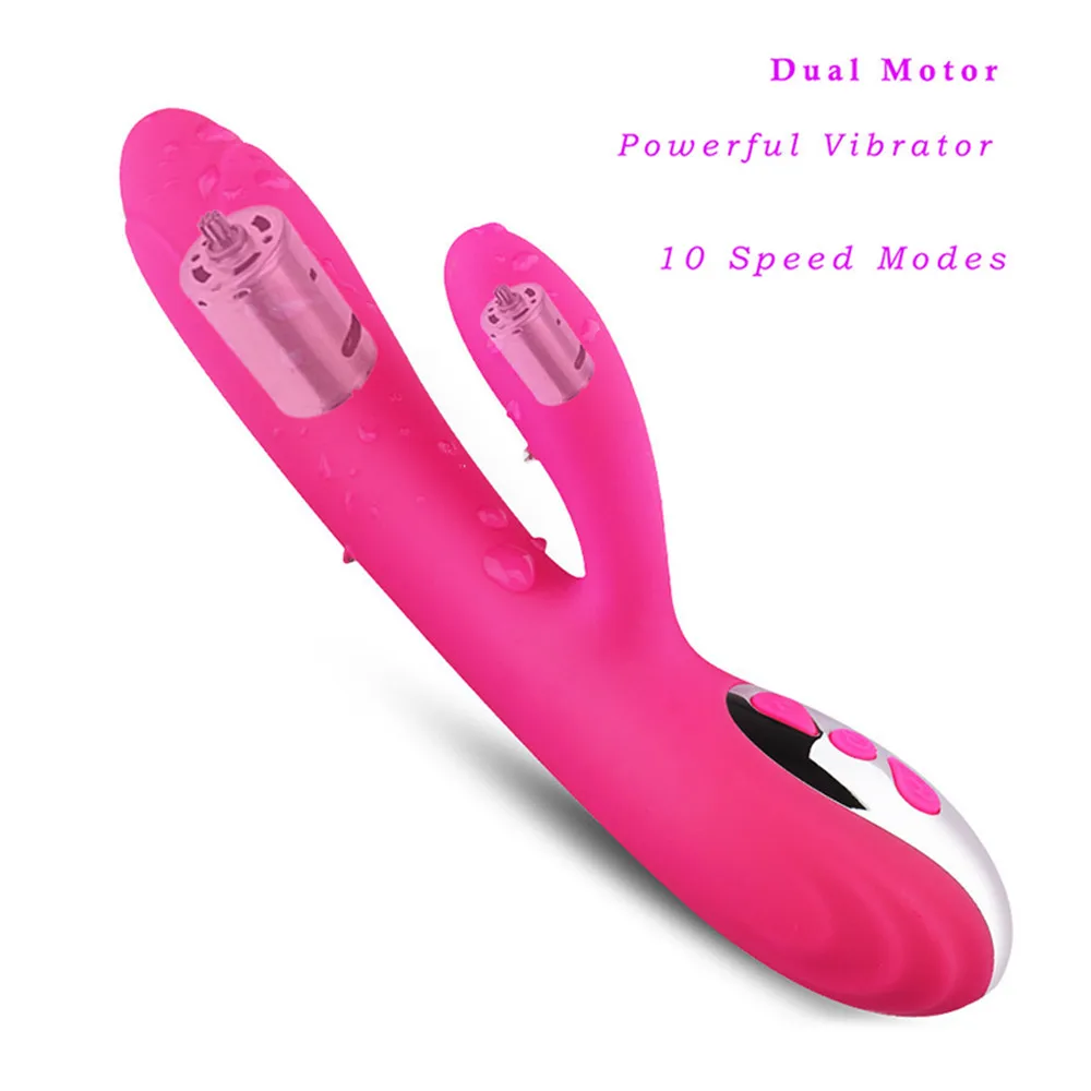 7 Speeds Auto Heating Rabbit Vibrator Clitoris Stimulator Dual Vibration Dildos G-spot Vagina Massager Adult Sex Toys For Women (4)