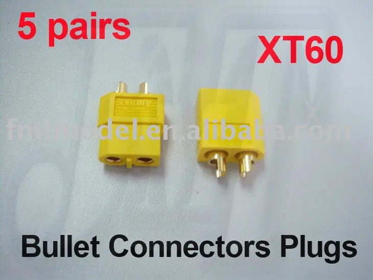 F00486 1Pair XT60 Bullet Connectors Plugs For RC Battery