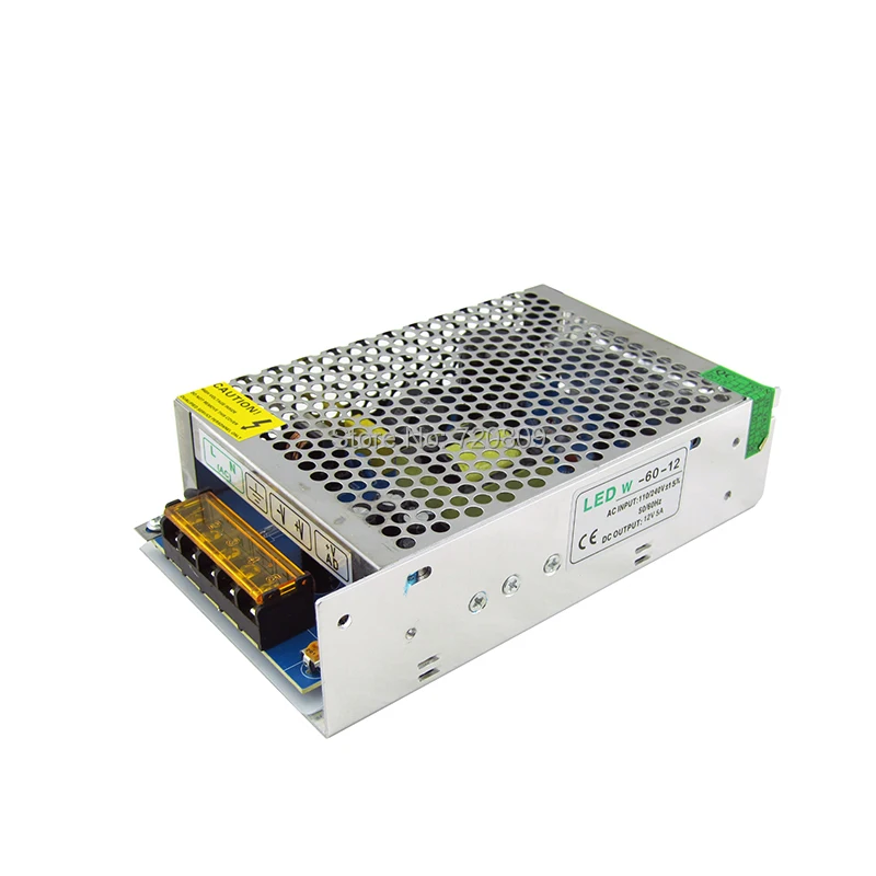 

10pcs/lot Free Shipping 60W 12V 5A Electronic Transformer Indoor LED Driver Switching Power Supply for LED Strip Light