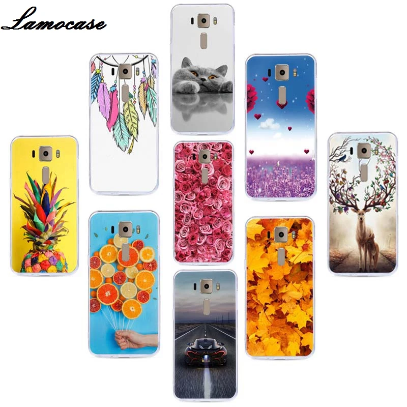 

Lamocase Soft TPU Printing Phone Cover For Asus Zenfone 3 Laser ZC551KL Z01B Z01BS ASUS_Z01BD Transparent Clear Back Case Covers
