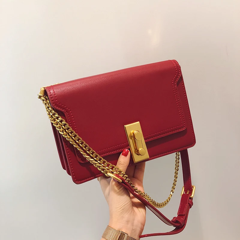 

2019 New Women Messenger Bags Fashion PU Leather Handbags Lady Handbag Shoulder Crossbody Chains Bag Party