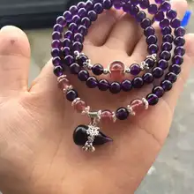 Корейские ювелирные изделия 925 Серебро инкрустированные натуральный аметист браслет в форме тыквы модные темпераментные аксессуары из драгоценных камней подарки