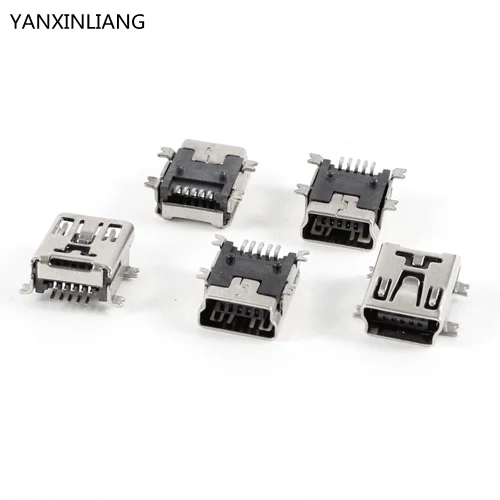 5 Pcs Mini USB Type B Female Port 5-Pin 180 Degree SMD SMT PCB Jack Socket | Обустройство дома