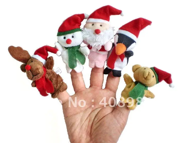 

hot Christmas Animal Finger Puppet,Finger toy,finger baby dolls/ Toys 24%OFF