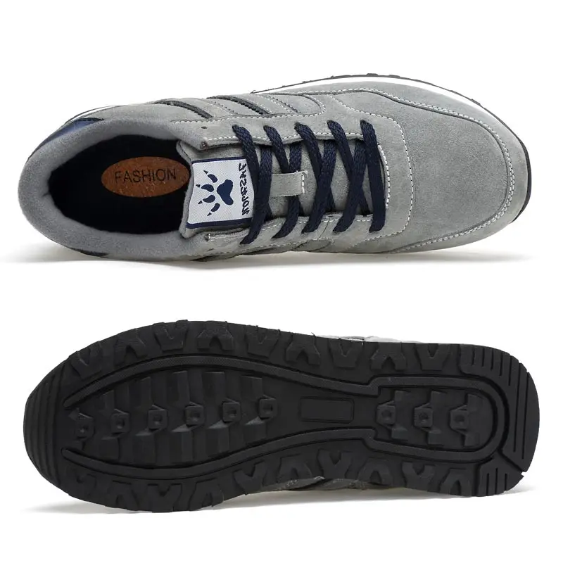 Comemore/мужские кроссовки из искусственной кожи; Мужская обувь для взрослых; обувь для бега; спортивная мужская обувь; цвет серый; коллекция года