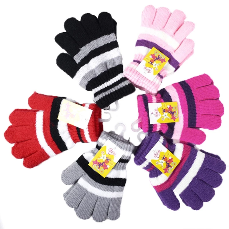 KLV/Детские перчатки для девочек и мальчиков, волшебные эластичные варежки, вязаные перчатки, зимние теплые Новые
