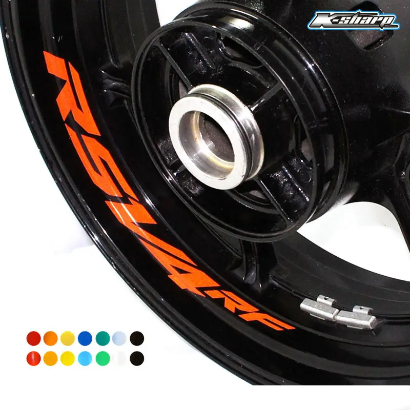 

8 X CUSTOM INNER RIM DECALS WHEEL Reflective STICKERS STRIPES FIT Aprilia RSV4 RF