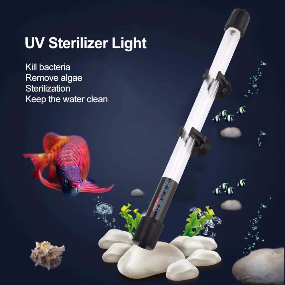 Aquarium Fish Tank Light Underwater LED Lamp Submersible UV Germicidal Lamp LED Waterproof
