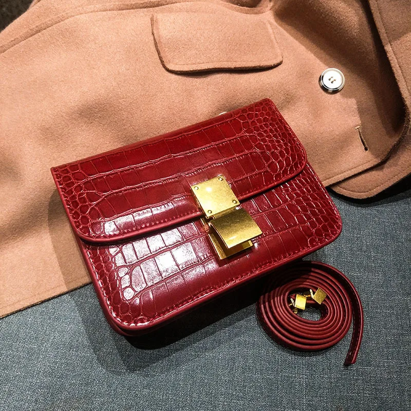 

6 Color Designer Bags Famous Brand Women Bags 2019 Alligator Shoulder Messenger Bags