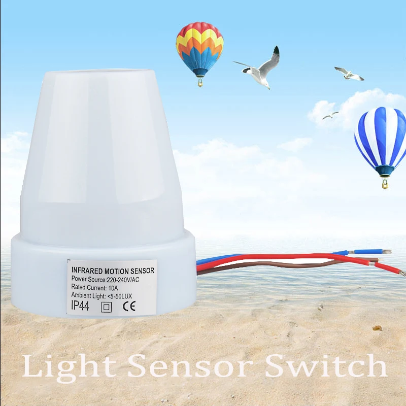 

Adjustable Outdoor Use Light Sensor Automatic Light Sensor Switch 220V-240V/AC 10A Load Current