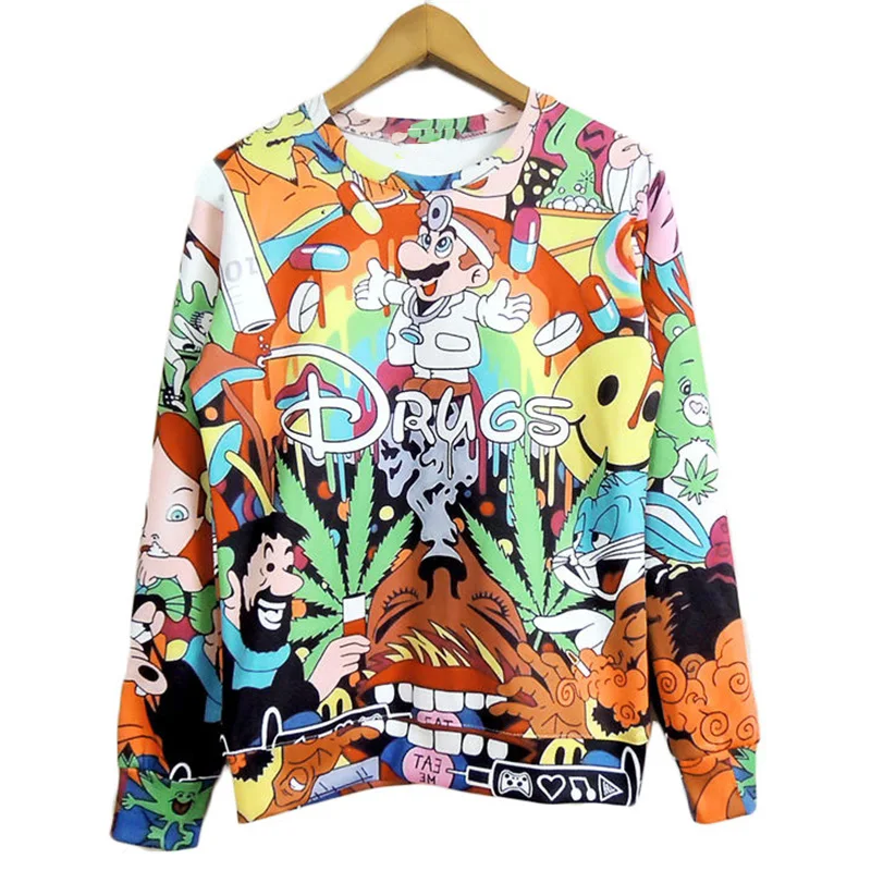  2018 New hot doctor Mario drugs print 3d sweatshirt men/women Lovely hoodies clothes moleton mascul