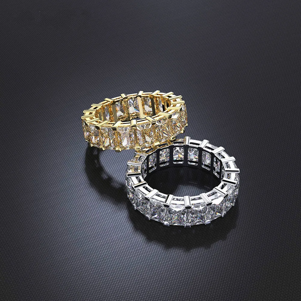 Кольцо вечности, 925 пробы, серебряное, квадратное, AAAAA, cz, вечерние, обручальное кольцо, кольца для женщин, свадебные ювелирные изделия на палец