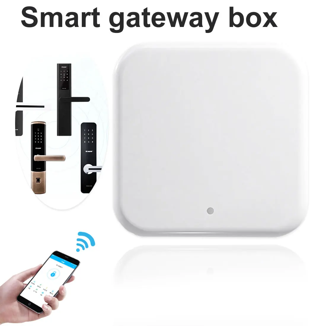 Смартфон приложение дистанционное управление Bluetooth Smart gateway box в сочетании с умный дверной замок с помощью WiFi адаптера