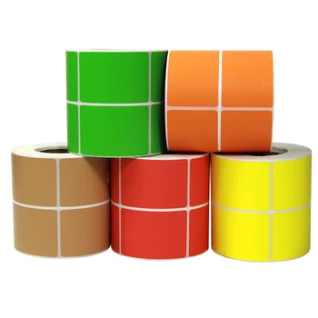 

Color coated paper sticker 40*60mm*1000pc printable barcode paper label