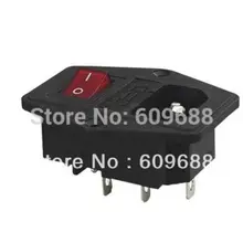 Розетка переменного тока+ кулисный переключатель, переключатель предохранителя, вход переменного тока