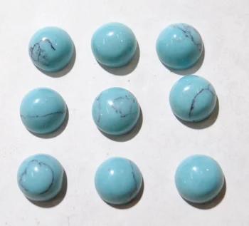 

wholesale 100pcs/lot 6mm natural Turquoises stone round CAB cabochon beads natural stones for Jewelry& making