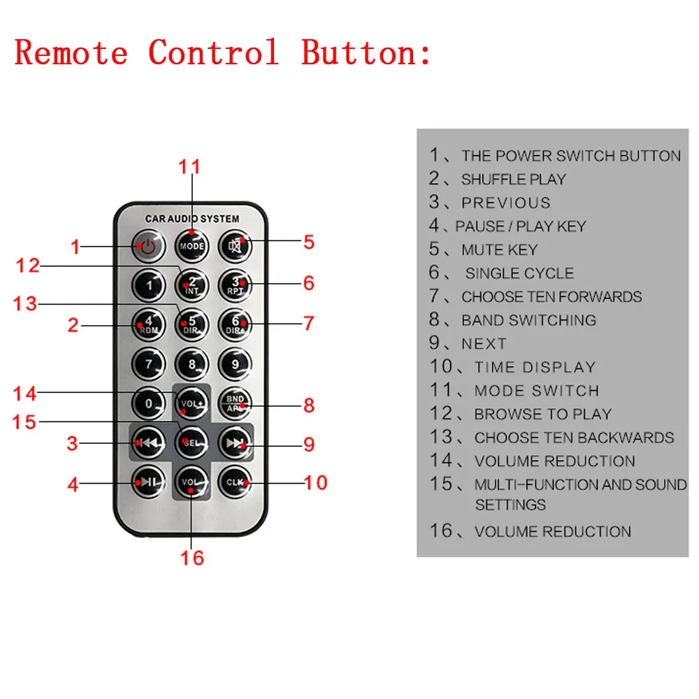 Podofo 1 Din автомагнитола Авто аудио стерео MP3 Bluetooth FM AUX USB In-Dash Автомагнитола с пультом дистанционного управления Зарядка телефона