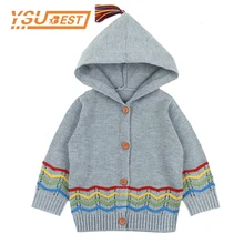 Детский кардиган; зимняя одежда для маленьких девочек; Милые цветные трикотажные кофты для девочек; милые вязаные жакеты для малышей с кардиганом; детская куртка