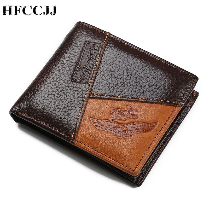 

High Quality Stitching Genuine Leather Hasp Wallet Coin Pocket Purse Card Holder Men Wallets Money Cartera Male Clutch HC165
