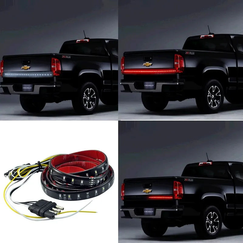 48&quot Truck SUV Tailgate Lights Bar LED Red/White Reverse Stop Running Turn Signal External Led Light Strip Car Accessories | Автомобили