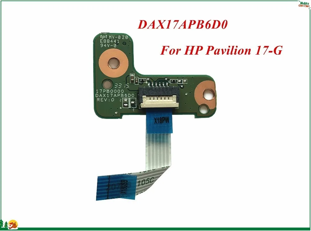 Laptop Power Button Board With Cable DAX17APB6D0 For HP Pavilion 17 G