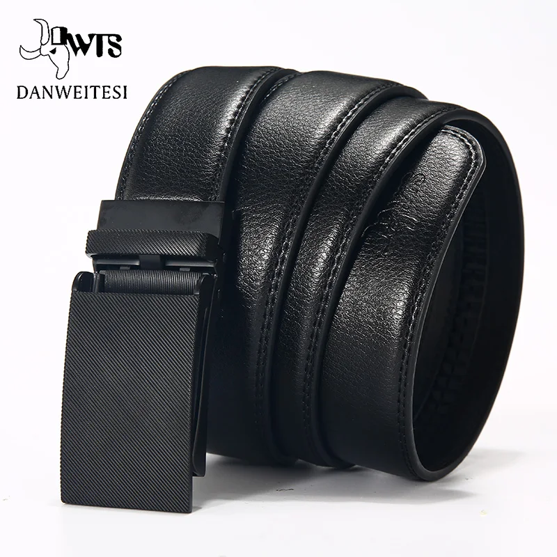 [DWTS]cow genuine leather belts for Men high quality male brand automatic buckle belt cummerbunds cinturon hombre